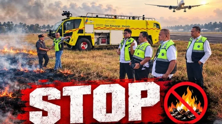 Kaotban Wilayah VIII Manado Imbau Warga Tak Bakar Lahan Dekat Bandara