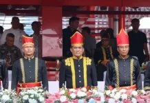 Kadister Lanud Hadiri Upacara Bendera Peringatan Peristiwa Merah-Putih