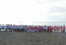 Polres Minut Gelar Gerakan Indonesia ASRI di Pantai Firdaus Kema