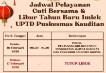 Puskesmas Kauditan Rilis Jadwal Layanan di Libur Imlek 2026