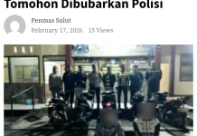 Aksi Balap Liar di Depan Kantor Wali Kota Tomohon