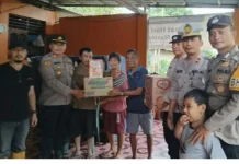 Polsek Wanea  Bersinergi Bantu Korban Longsor di Karombasan