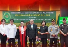 Pelantikan Ketua Pengadilan Negeri Manado