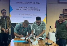 BWS Sulawesi I Tandatangani Kontrak Pembangunan Pengaman Pantai Tahuna