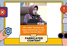 [Hoaks!] BPS Sebut Gaji Rata-Rata Rp78 Juta