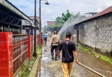 Polsek Mapanget Amankan TKP Kebakaran Rumah Warga di Kelurahan Lapangan