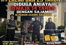 Perempuan 25 Tahun Aniaya Remaja Gunakan Sajam