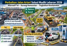 Perbaikan Jalan Arteri Kunci Mudik Lebaran 2026