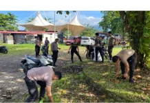Polresta  Manado Bersihkan Kawasan Pelabuhan dan Pantai