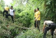 Polres Kotamobagu Bangun Jembatan ‘Motabi’ lewat Donasi Personel