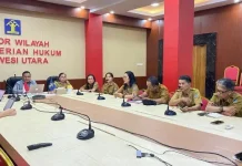Kemenkum Sulut Harmonisasikan Ranperwal Pembentukan Lingkungan di Manado