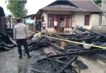 Kebakaran di Desa Kiawa 1 Barat,  Kerugian Capai Rp50 Juta