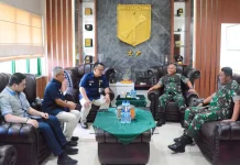 Pangdam Merdeka, Terima Silaturahmi Wadirut PT Agrinas Pangan Nusantara