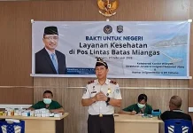 Kanim Tahuna Gelar Layanan kesehatan di Pos Lintas Batas Mianga