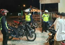 Lantas Polres Bolsel Gelar Patroli Subuh
