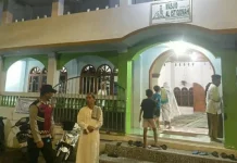 Polsek Kauditan Amankan Sholat Tarawih di Masjid Al-Istiqomah