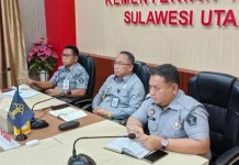 Kemenkum Sulut Ikuti Rapat Anev Kinerja Kementerian Hukum B02 Tahun 2026