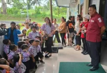 Polres Minut Sambut Ceria Kunjungan  Anak PAUD Desa Kaasar