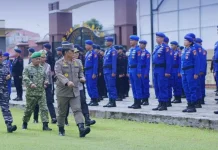 Gubernur Sulut YSK Pimpin Apel Operasi Ketupat Samrat 2026 di Mapolda Sulut
