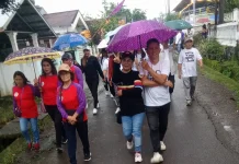 Semarak Paskah, Wilayah Tatelu Antusias Sukseskan Jalan Sehat meski Diguyur Hujan