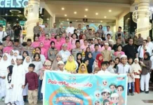 Kapolresta Manado Ajak 92 Anak Yatim Belanja Baju Baru