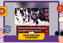 Hoaks Video Massa Geruduk Kediaman Donald Trump