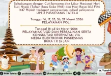 Cuti dan Libur Nasional, Puskesmas Tatelu Rilis Jadwal Penyesuaian Pelayanan