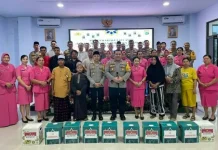 Polres Bolmut Berbagi Berkah Ramadan Bersama Anak Yatim