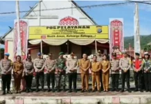 Kapolres serta Bupati Mitra Pantau Pos Terpadu