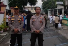 Kapolsek Singkil Pimpin Pengamanan Sholat Idul Fitri 1447 H di Masjid Darul Arqam
