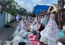 Antusiasme Jemaah Padati Sholat Idul Fitri di Masjid Besar Ar-Rahmah Banjer Manado