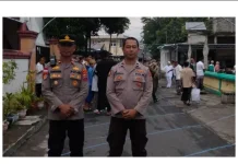 Kapolsek Singkil Pimpin Pengamanan Sholat Idul Fitri 1447 H