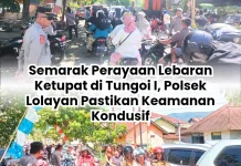 Polsek Lolayan Amankan Perayaan Lebaran Ketupat di Desa Tungoi Satu