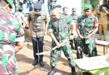 Pangdam Merdeka Pimpin Groundbreaking Pembangunan 14 Jembatan Perintis Garuda