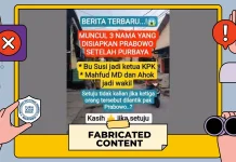 Hoaks Prabowo Tunjuk Beberapa Nama Jadi Pimpinan KPK