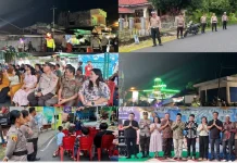Polsek Tombariri Amankan Arus Lalu Lintas saat Halalbihalal di Desa Borgo