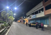 Polres Kotamobagu Perketat Pengamanan di Kawasan Wilayah Pusat Pertokoan Abdi