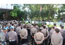 Kapolresta Manado Pimpin Apel Pengamanan Selebrasi Paskah Pemuda GMIM 2026