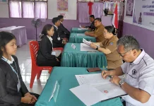 Ujian  ASAJ Model Perguruan Tinggi di SMAS Kristen Bitung