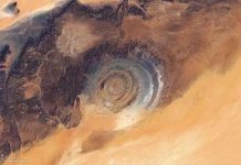 "Mata Sahara" di Afrika Tampak Jelas dari Antariksa
