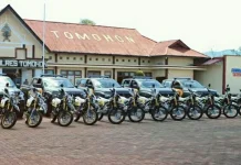 Polres Tomohon Terima Puluhan Kendaraan Dinas Bantuan Kapolri