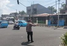 Tertibkan Parkir dan Pelanggaran Lalin, Polsek Singkil Gelar Pos Cakalang