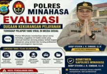 Kapolres Minahasa Komitmen Evaluasi Internal Secara Tegas