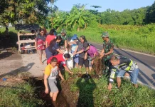 Kodim 1302/Minahasa Gelar Karya Bakti Bersama Warga di Desa Buku Utara