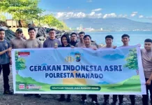 Polresta Manado Intensifkan Gerakan Indonesia Asri di Boulevard Sindulang Dua