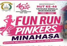 Polres Minahasa Gelar Fun Run Pinkers Memperingati HUT ke-46 Kemala Bhayangkari