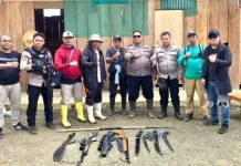 Pemerintah Desa Buyat Bersatu dan Polisi Gelar Razia Sajam di Garini