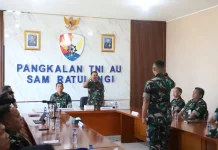 Entry Meeting Itjen Kodau II di Lanud Sam Ratulangi, Dorong Kinerja Lebih Optimal