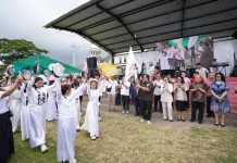 Bupati Minahasa Lepas Pawai Jemaat GSJA Usai Ibadah Paskah di Langowan