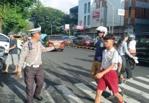 Pastikan Kelancaran Arus Lalu Lintas, Polsek Malalayang Gelar Pos Cakalang Pagi